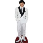 Kim Tae-hyung 'V' White Suit (South Korean Singer/Songwriter) Lifesize + Mini Cardboard Cutout / Standee