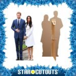 Prince Harry & Meghan Markle (British Royal Family) Mini Cardboard Cutout / Standee - Image 2