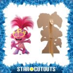 Queen Poppy 'Microphone & Heart Glasses' (Trolls World Tour) Official Small Cardboard Cutout / Standee - Image 2