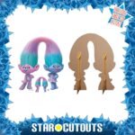 Satin & Chenille 'Twin Sisters' (Trolls World Tour) Official Lifesize + Mini Cardboard Cutout / Standee - Image 2