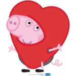 George Pig 'Heart Costume' (Peppa Pig) Official Small Cardboard Cutout / Standee