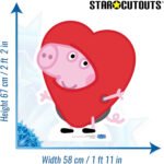 George Pig 'Heart Costume' (Peppa Pig) Official Small Cardboard Cutout / Standee - Image 3