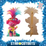 Queen Poppy ‘Playing Ukulele’ (Trolls World Tour) Official Lifesize + Mini Cardboard Cutout / Standee - Image 2