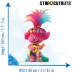 Queen Poppy ‘Playing Ukulele’ (Trolls World Tour) Official Lifesize + Mini Cardboard Cutout / Standee - Image 3