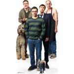 Jonny, Adam, Jim, Dad & Milson (Friday Night Dinner) Official Lifesize + Mini Cardboard Cutout / Standee