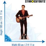 Elvis Presley 'Red Shirt & Guitar' (American Singer) Official Lifesize + Mini Cardboard Cutout / Standee - Image 3
