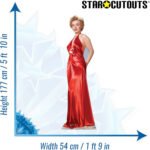 Marilyn Monroe 'Red Gown' (American Actress) Official Lifesize Cardboard Cutout / Standee - Image 3