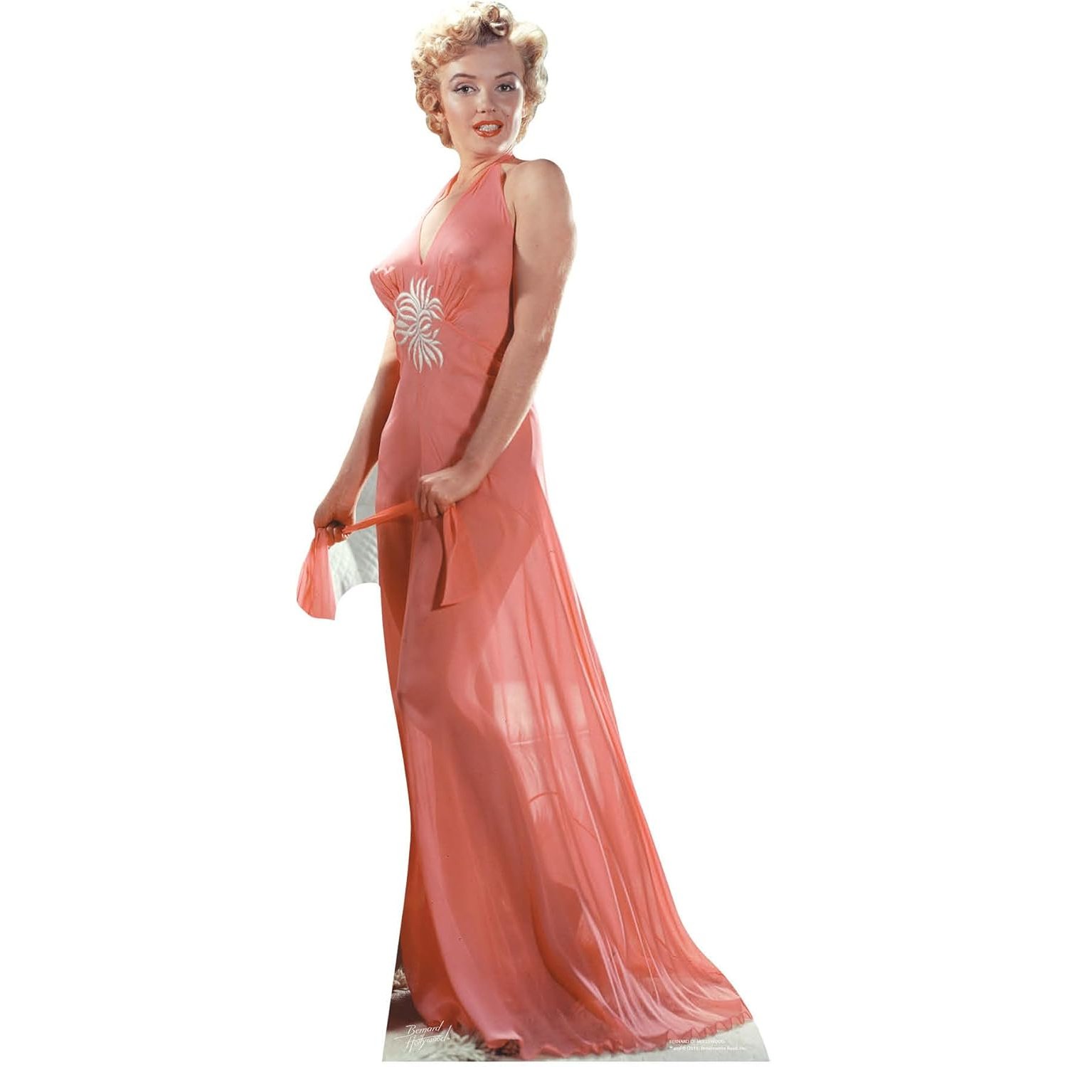 SC247 Marilyn Monroe 'Peach Night Gown' (American Actress) Official Lifesize Cardboard Cutout Standee Marilyn Monroe 'Peach Night Gown' (American Actress) Official Lifesize Cardboard Cutout / Standee - Image 1
