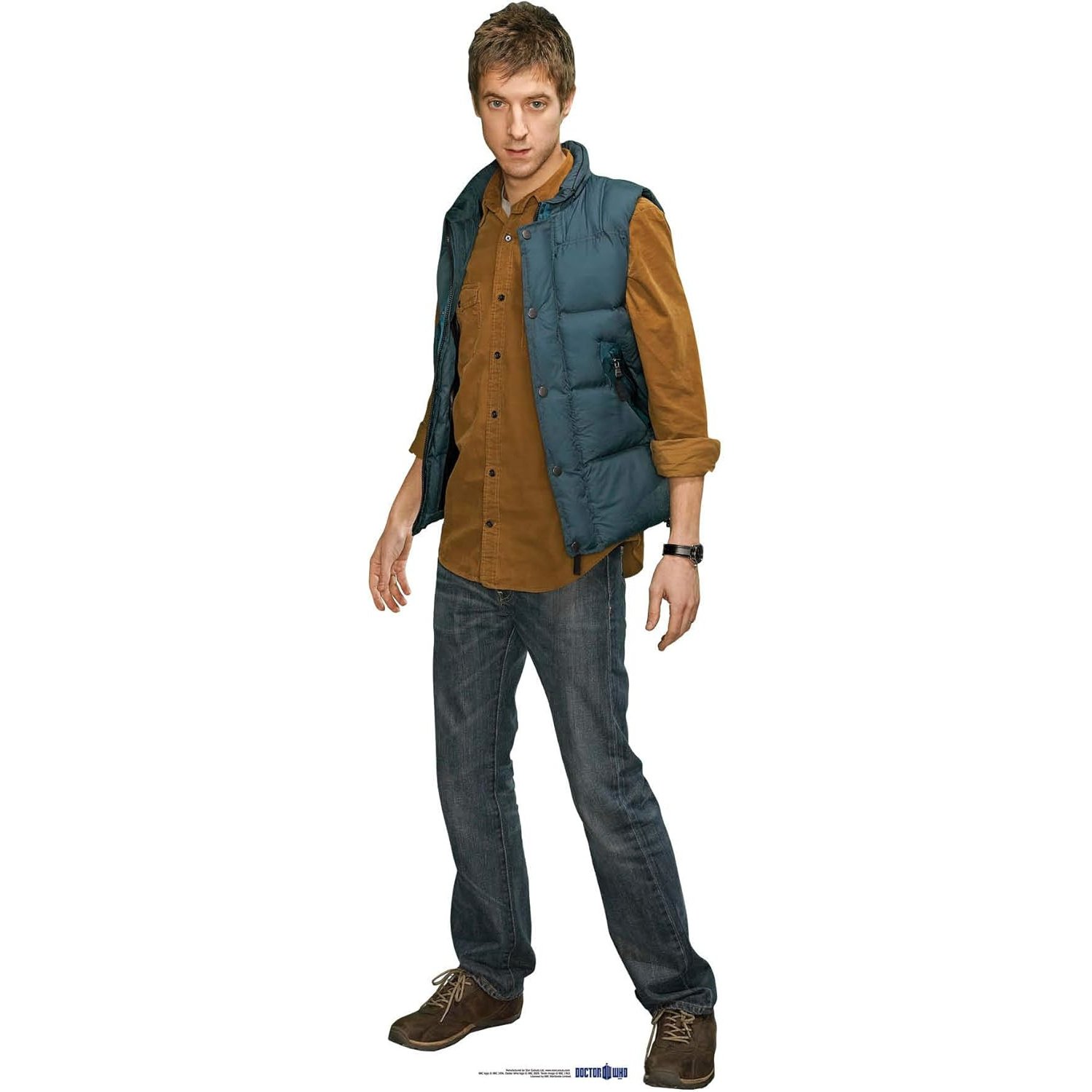 SC392 Rory Williams (Body Warmer) 'Arthur Darvill' (Doctor Who) Official Lifesize Cardboard Cutout Standee Rory Williams (Body Warmer) 'Arthur Darvill' (Doctor Who) Official Lifesize Cardboard Cutout / Standee - Image 1
