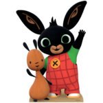 Bing Bunny Rabbit & Flop (Animation) Official Small Cardboard Cutout / Standee