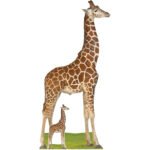 Giraffe Large + Mini Cardboard Cutout / Standee