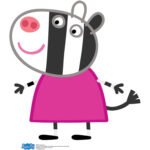 Zoe Zebra (Peppa Pig) Official Small Cardboard Cutout / Standee