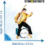 Elvis Presley 'Gold Jacket & Drums' (American Singer) Official Lifesize Cardboard Cutout / Standee - Image 3