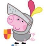 Sir George Pig 'Knight Costume' (Peppa Pig) Official Small Cardboard Cutout / Standee