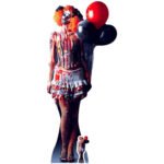 Scary Female Clown (Halloween) Lifesize + Mini Cardboard Cutout / Standee
