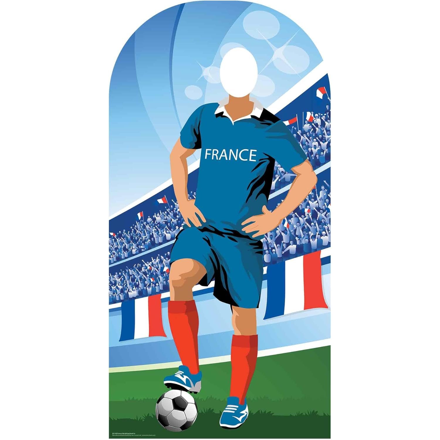 SC1163 France (World Cup Football) Lifesize Stand-In Cardboard Cutout Standee France (World Cup Football) Lifesize Stand-In Cardboard Cutout / Standee - Image 1
