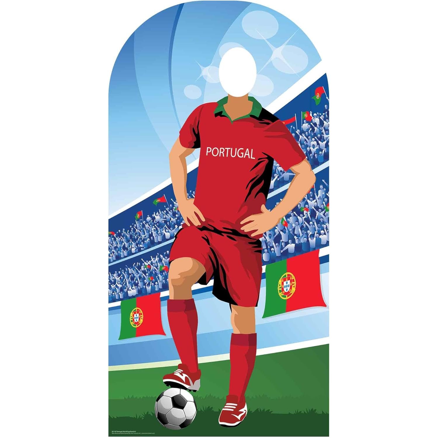 SC1167 Portugal (World Cup Football) Lifesize Stand-In Cardboard Cutout Standee Portugal (World Cup Football) Lifesize Stand-In Cardboard Cutout / Standee - Image 1