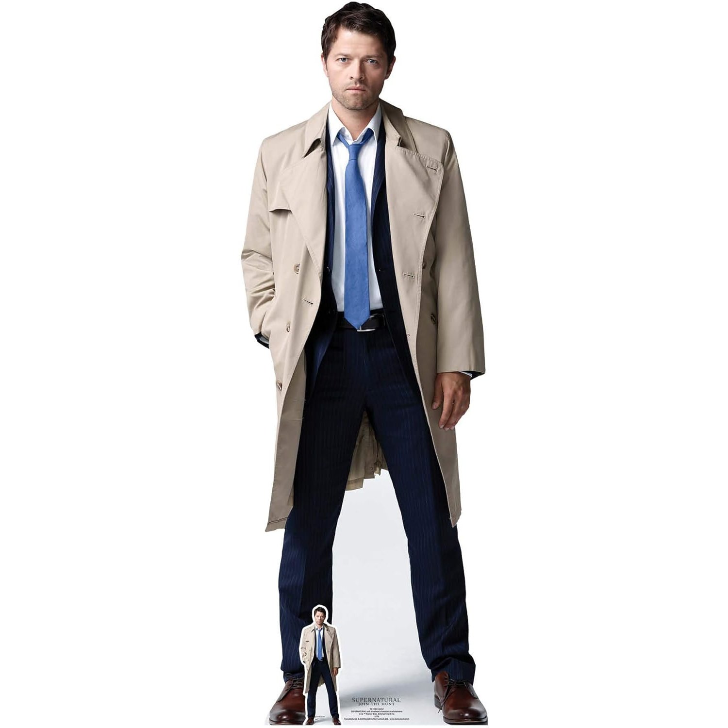 SC1351 Castiel (Supernatural) Official Lifesize + Mini Cardboard Cutout Standee Castiel (Supernatural) Official Lifesize + Mini Cardboard Cutout / Standee - Image 1