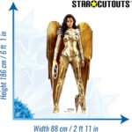 Wonder Woman 'Gold Armour WW84' (Gal Gadot) Official Lifesize + Mini Cardboard Cutout / Standee - Image 3