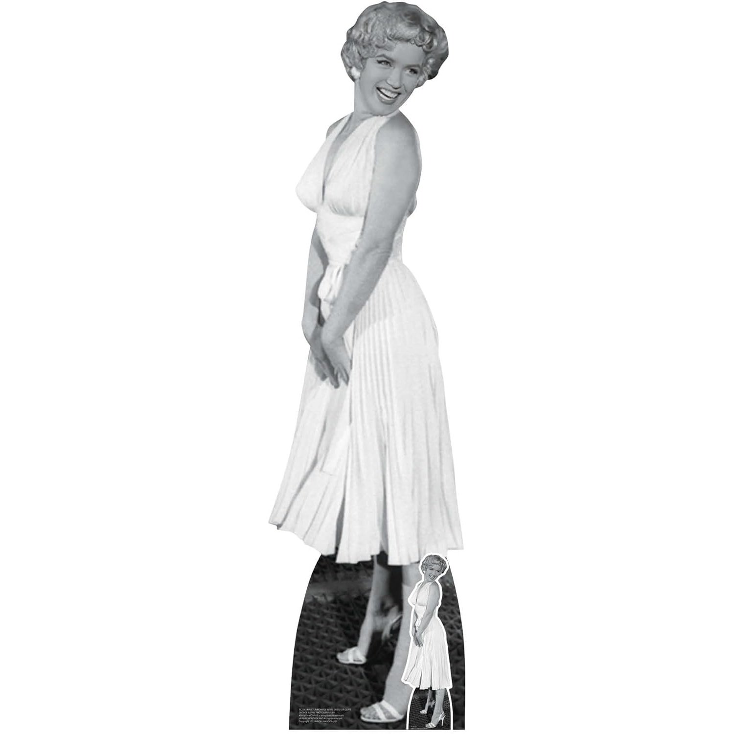 SC2383 Marilyn Monroe 'Cocktail Dress' Black & White (American Actress) Official Lifesize + Mini Cardboard Cutout Standee Marilyn Monroe 'Cocktail Dress' Black & White (American Actress) Official Lifesize + Mini Cardboard Cutout / Standee - Image 1