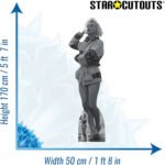 Marilyn Monroe 'On Beach 1962' Black & White (American Actress) Official Lifesize + Mini Cardboard Cutout / Standee - Image 3