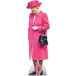 Queen Elizabeth II 'Pink Coat & Hat' (British Royal Family) Lifesize + Mini Cardboard Cutout / Standee