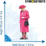 Queen Elizabeth II 'Pink Coat & Hat' (British Royal Family) Lifesize + Mini Cardboard Cutout / Standee - Image 3