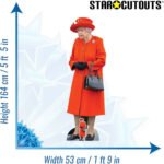 Queen Elizabeth II 'Red Coat & Hat' (British Royal Family) Lifesize + Mini Cardboard Cutout / Standee - Image 3