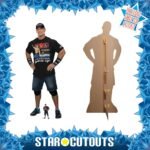 John Cena 'Black T-Shirt' (WWE) Official Lifesize + Mini Cardboard Cutout / Standee - Image 2