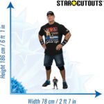 John Cena 'Black T-Shirt' (WWE) Official Lifesize + Mini Cardboard Cutout / Standee - Image 3