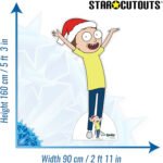 Morty Smith 'Happy Christmas' (Rick And Morty) Official Lifesize + Mini Cardboard Cutout / Standee - Image 3