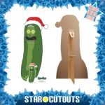 Pickle Rick 'Christmas Hat' (Rick And Morty) Official Small + Mini Cardboard Cutout / Standee - Image 2