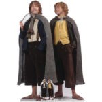 Merry Brandybuck & Pippin Took (The Lord of the Rings) Double Official Lifesize + Mini Cardboard Cutout / Standee