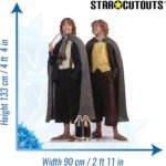 Merry Brandybuck & Pippin Took (The Lord of the Rings) Double Official Lifesize + Mini Cardboard Cutout / Standee - Image 3
