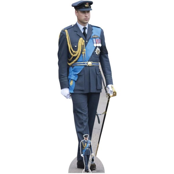 Prince William 'RAF Uniform' (British Royal Family) Lifesize + Mini Cardboard Cutout / Standee