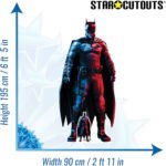 The Batman 'Robert Pattinson' Red & Blue Style (The Batman 2022) Official Lifesize + Mini Cardboard Cutout / Standee - Image 3