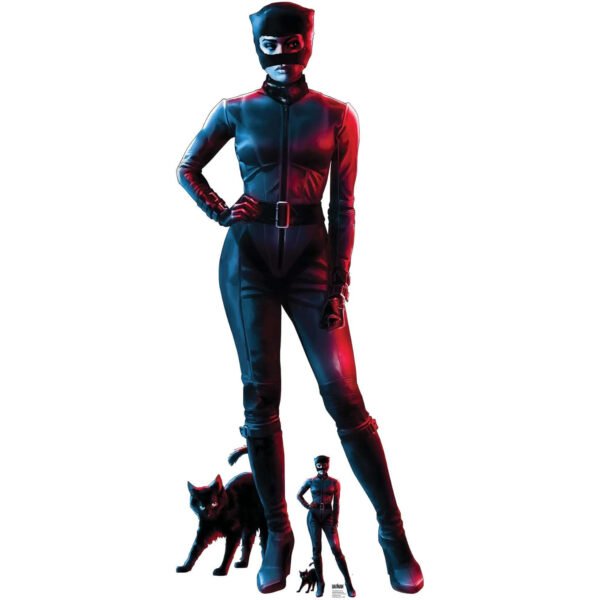 Catwoman 'Zoë Kravitz' Red & Blue Style (The Batman 2022) Official Lifesize + Mini Cardboard Cutout / Standee