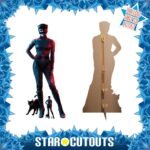 Catwoman 'Zoë Kravitz' Red & Blue Style (The Batman 2022) Official Lifesize + Mini Cardboard Cutout / Standee - Image 2