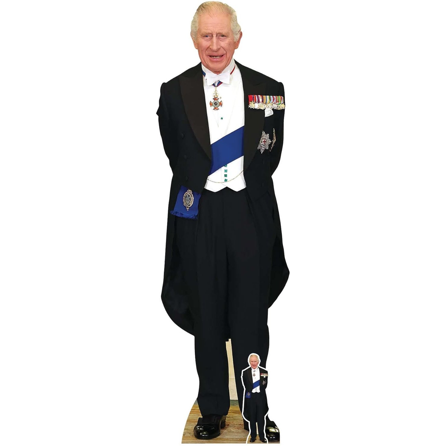 SC4231 King Charles III 'With Medals' (British Royal Family) Lifesize + Mini Cardboard Cutout Standee King Charles III 'With Medals' (British Royal Family) Lifesize + Mini Cardboard Cutout / Standee - Image 1