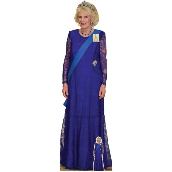 Queen Camilla 'Wearing Crown' (British Royal Family) Lifesize + Mini Cardboard Cutout / Standee