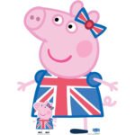 Peppa Pig 'Union Jack Costume' (Peppa Pig) Official Small + Mini Cardboard Cutout / Standee