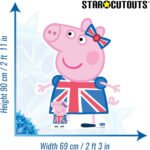 Peppa Pig 'Union Jack Costume' (Peppa Pig) Official Small + Mini Cardboard Cutout / Standee - Image 3