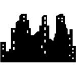 City Skyline (Silhouette) Large Cardboard Cutout / Standee