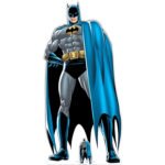 Batman Cape 'Comic Art' (DC Comics) Official Lifesize + Mini Cardboard Cutout / Standee
