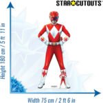 Red Power Ranger (Mighty Morphin Power Rangers) Official Lifesize + Mini Cardboard Cutout / Standee - Image 3