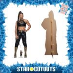 Bianca Belair 'Bianca Nicole Crawford' Black Outfit (WWE) Official Lifesize + Mini Cardboard Cutout / Standee - Image 2