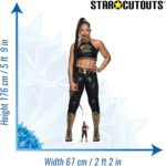Bianca Belair 'Bianca Nicole Crawford' Black Outfit (WWE) Official Lifesize + Mini Cardboard Cutout / Standee - Image 3