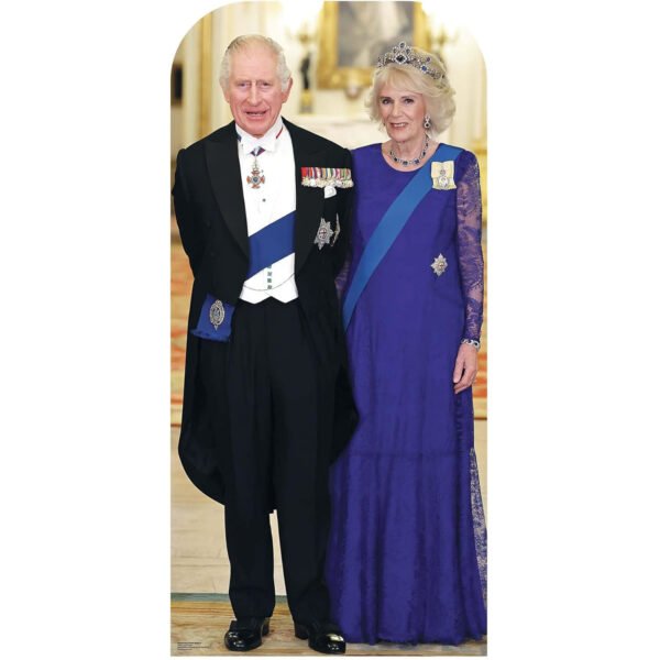 King Charles III & Queen Camilla (British Royal Family) Lifesize Stand-In Cardboard Cutout / Standee