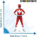Red Power Ranger (Mighty Morphin Power Rangers) Official Mini Cardboard Cutout / Standee - Image 3