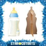 Blue Baby Bottle (Party Decoration) Large + Mini Cardboard Cutout / Standee - Image 2